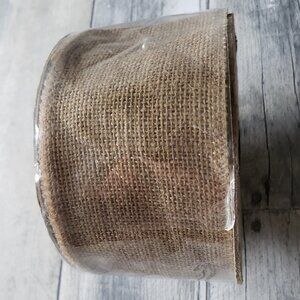 NWT - Wired Jute with Gold Metallic Accent Ribbon - 10 Yards